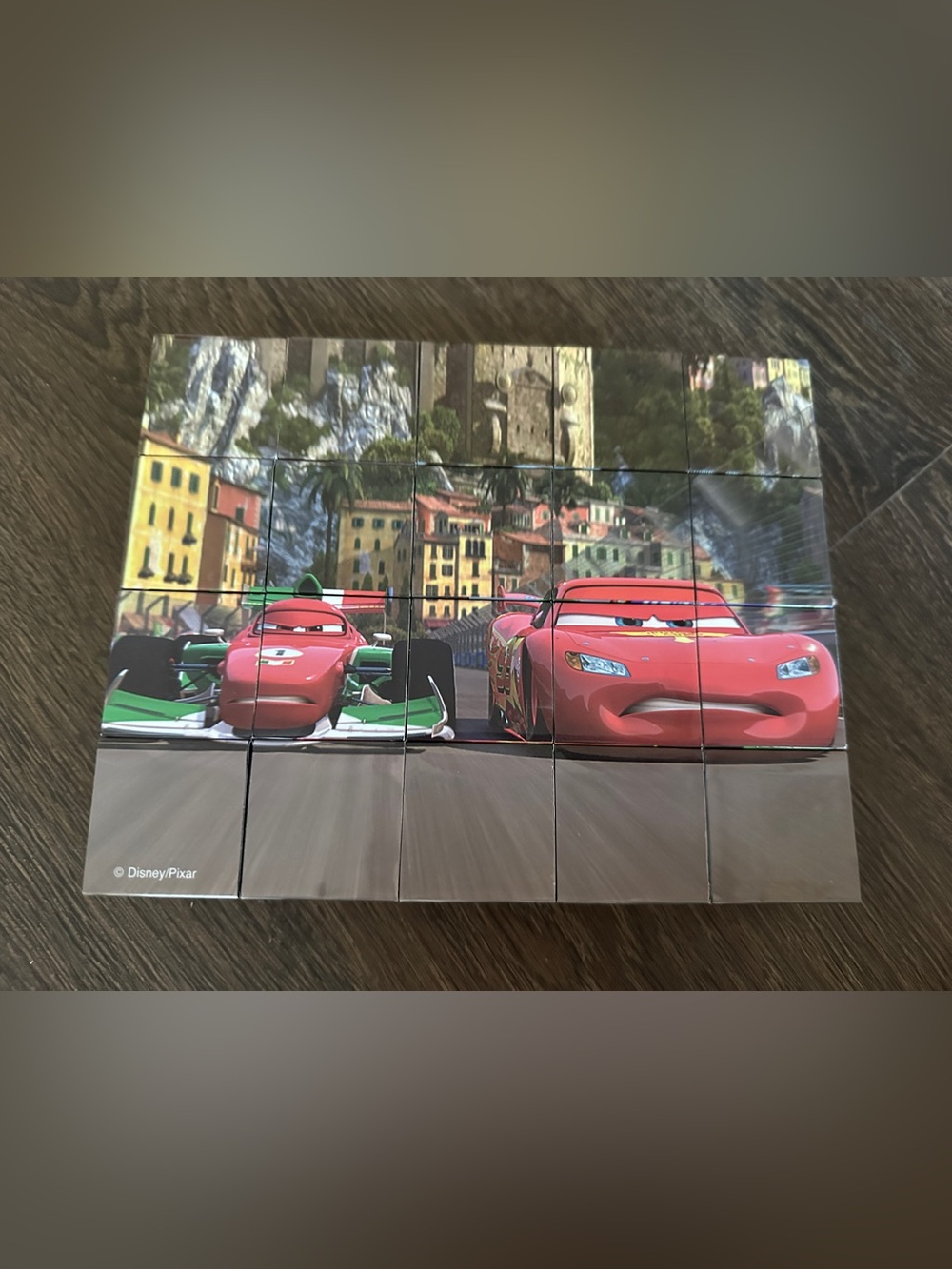 Disney Pixars' Cars Lightning McQueen and Mater Arrangeable Cube Puzzle RARE pix